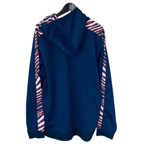 NFL Team Apparel Unisex Hoodie Sweatshirt Patriots Zubaz Pullover Navy Blue Size - Picture 3 of 11